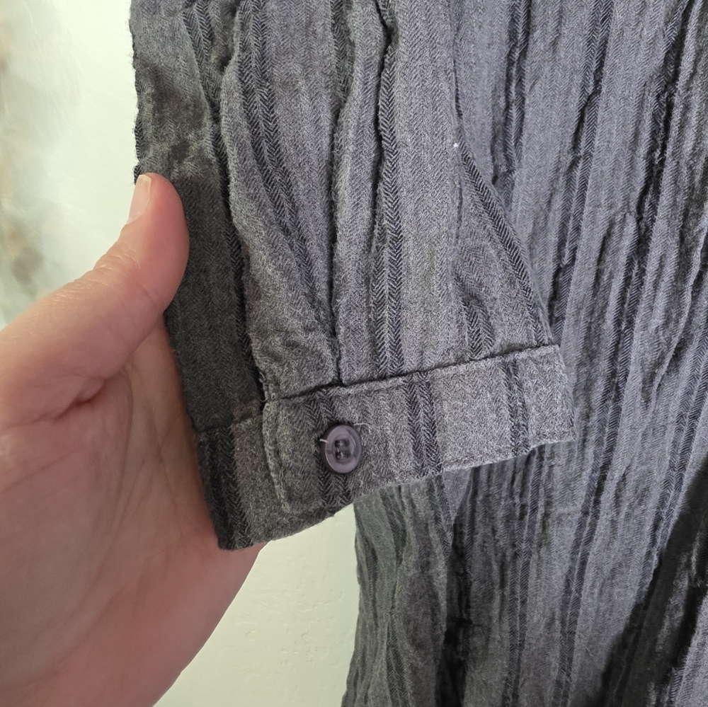Cloth And Stone Anthropologie Gray Striped Women's Tunic Dress Size Medium - Picture 4 of 6